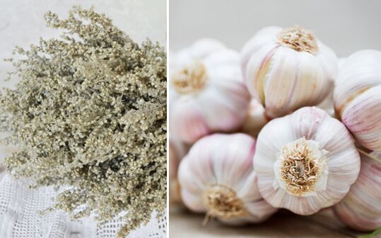 wormwood and garlic to cleanse the body from parasites